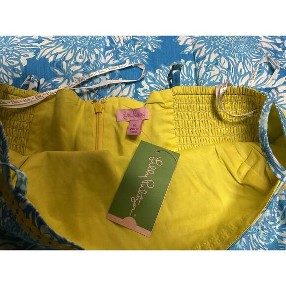 Lilly Pulitzer Ariel Blue Lion In The Sun Jesse Romper Size 10 NWT - Picture 12 of 16
